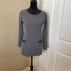 Women’s large gray AGB tunic ribbed sweater